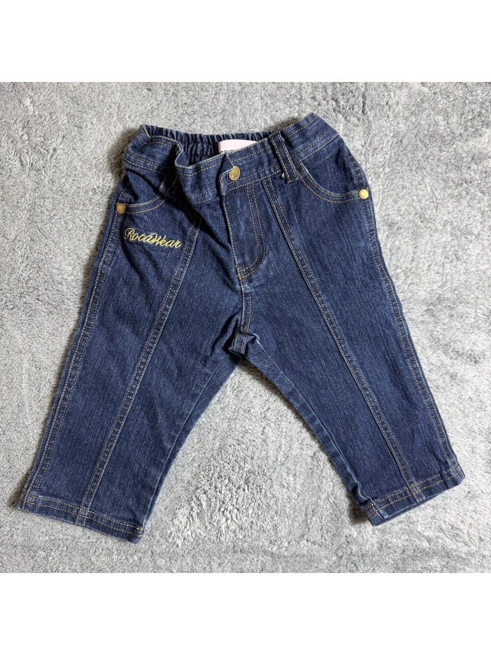 Rocawear Baby Girls Jeans Denim Stretch Waist Pockets 6-9 Months